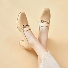 Petite Feet Ladies Block Heel Casual Loafers  ES92