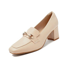 Petite Feet Ladies Block Heel Casual Loafers  ES92