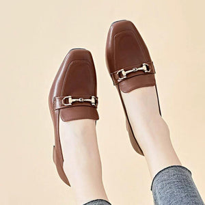 Petite Feet Ladies Block Heel Casual Loafers  ES92