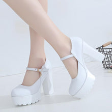 Petite Mary Jane Stud Strap Chunky Heels ES30