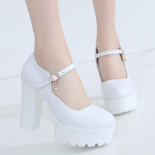 Petite Mary Jane Stud Strap Chunky Heels ES30