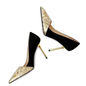 Petite Feet Pointed Metallic Heel Pump Shoes FS143(3/6/8/10cm Heel)