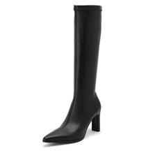 Petite Feet Pointy Side Zipper Under Knee Boots AP110
