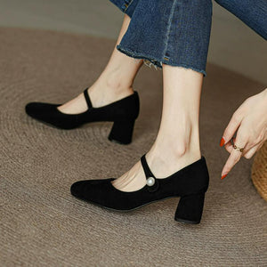 Petite Feet Round Toe Leather Shoes For Women FS290