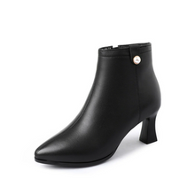 Petite Feet Side Zipper Leather Ankle Boots FS169