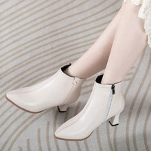 Petite Feet Side Zipper Leather Ankle Boots FS169