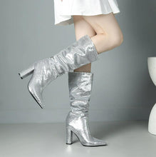 Petite Feet Size 3 Glitter Boots For Women FS337