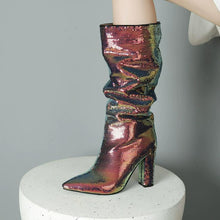 Petite Feet Size 3 Glitter Boots For Women FS337