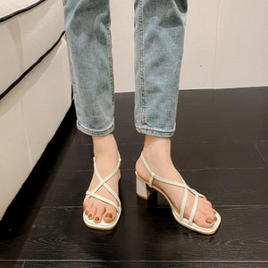 Petite Feet Strappy Block Heel Summer Sandals ES116