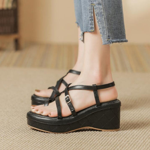 Petite Feet Strappy Platform Wedge Sandals MS187