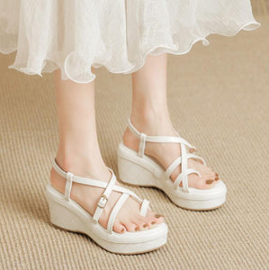 Petite Feet Strappy Platform Wedge Sandals MS187