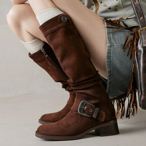Petite Feet Under Knee Round Toe Boots FS302