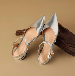Petite Feet V Cut Low Heel Sandal Shoes FS92
