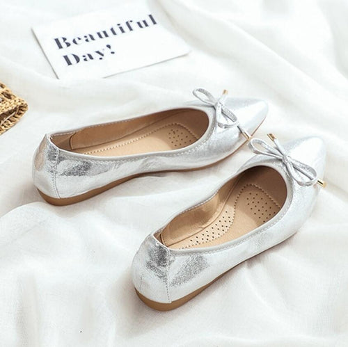 Petite Feet Women's Flats With Bow Tie DS165