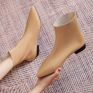 Petite Feet Women's Leather Ankle Boots TS268