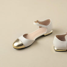 Petite Feet Women's Round Toe Cap Flat Shoes ES126