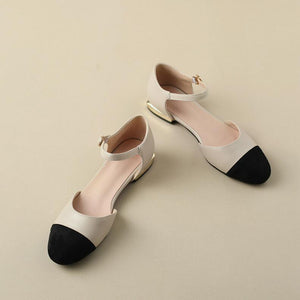 Petite Feet Women's Round Toe Cap Flat Shoes ES126