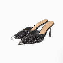 Petite Glitter Heeled Sandals Shoes With Toe Cap TS417