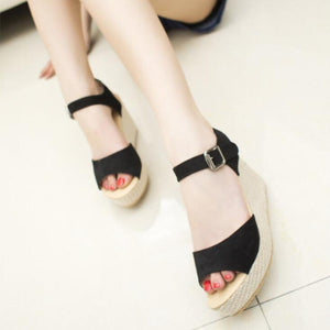 Petite Open Toe Wedge Heel Sandals ES88