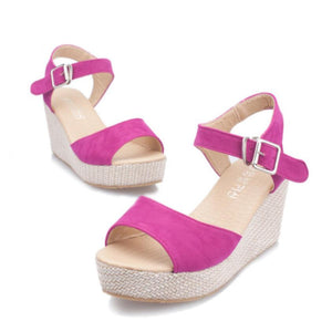 Petite Open Toe Wedge Heel Sandals ES88