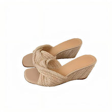 Women's Petite Open Toe Wedge Heel Espadrille Sandals SS2774