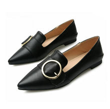 Petite Pointy Flat Shoes With Buckle FS280