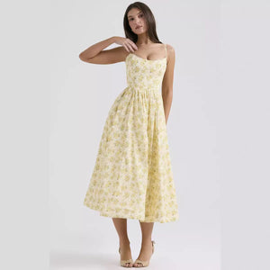 Petite Printed Strap Long Skirt PCS13
