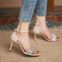 Petite Rhinestone One Strap Heeled Shoes SS2764