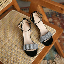 Petite Rhinestone One Strap Heeled Shoes SS2764