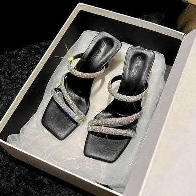Petite Rhinestone Strappy Sandal Shoes FS113