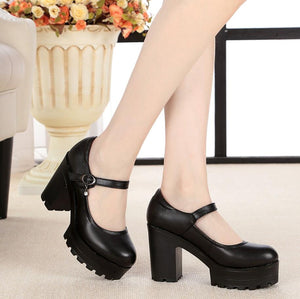 Chunky heel mary jane shoes outlet