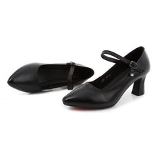 Petite Size 2 Chunky Heel Mary Jane Leather Pump Shoes DS180