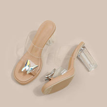 Petite Size 2 Open Toe Clear Heeled Sandals MS511