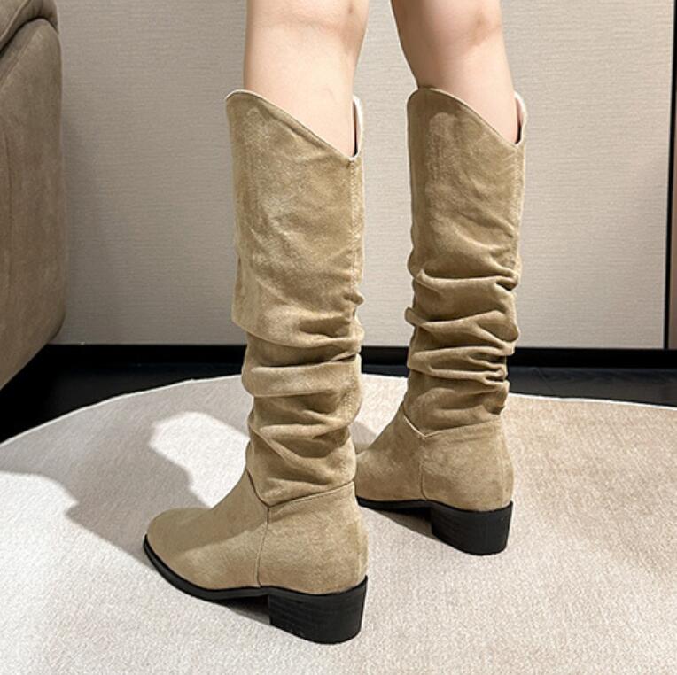 Petite Size 3 Under Knee Hidden Heel Long Boots MS314
