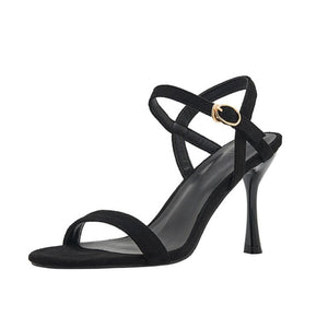 Petite Size Ankle Strap Open Toe Heels MS68