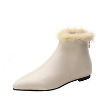 Petite Size Back Zipper Pointed Ankle Boots AW2652