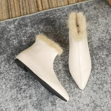 Petite Size Back Zipper Pointed Ankle Boots AW2652