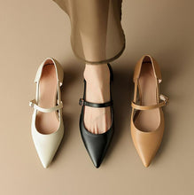 Petite Size Block Low Heel Strap Shoes MS118