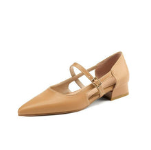 Petite Size Block Low Heel Strap Shoes MS118