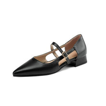 Petite Size Block Low Heel Strap Shoes MS118