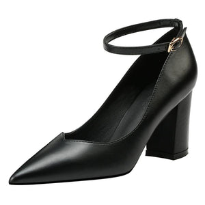 Petite Size Chunky Heel Ankle Strap Shoes AS192