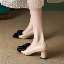 Petite Size Chunky Mid Heel Pump Shoes MS262