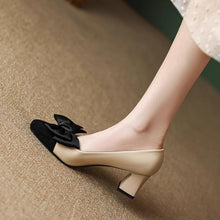 Petite Size Chunky Mid Heel Pump Shoes MS262