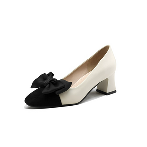 Petite Size Chunky Mid Heel Pump Shoes MS262