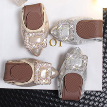 Petite Size Flats With Rhinestone Buckle GS395