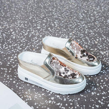 Petite Size Glitter Upper Slip On Casual Shoes MS65