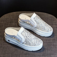 Petite Size Lace Mesh Slip On Casual Shoes MS11