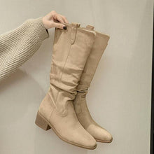 Petite Size Mid Calf Sand Color Boots For Women FS319