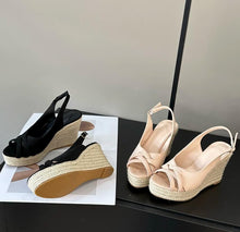 Petite Size Open Toe Slingback Wedge Sandals MS389