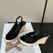 Petite Size Open Toe Slingback Wedge Sandals MS389